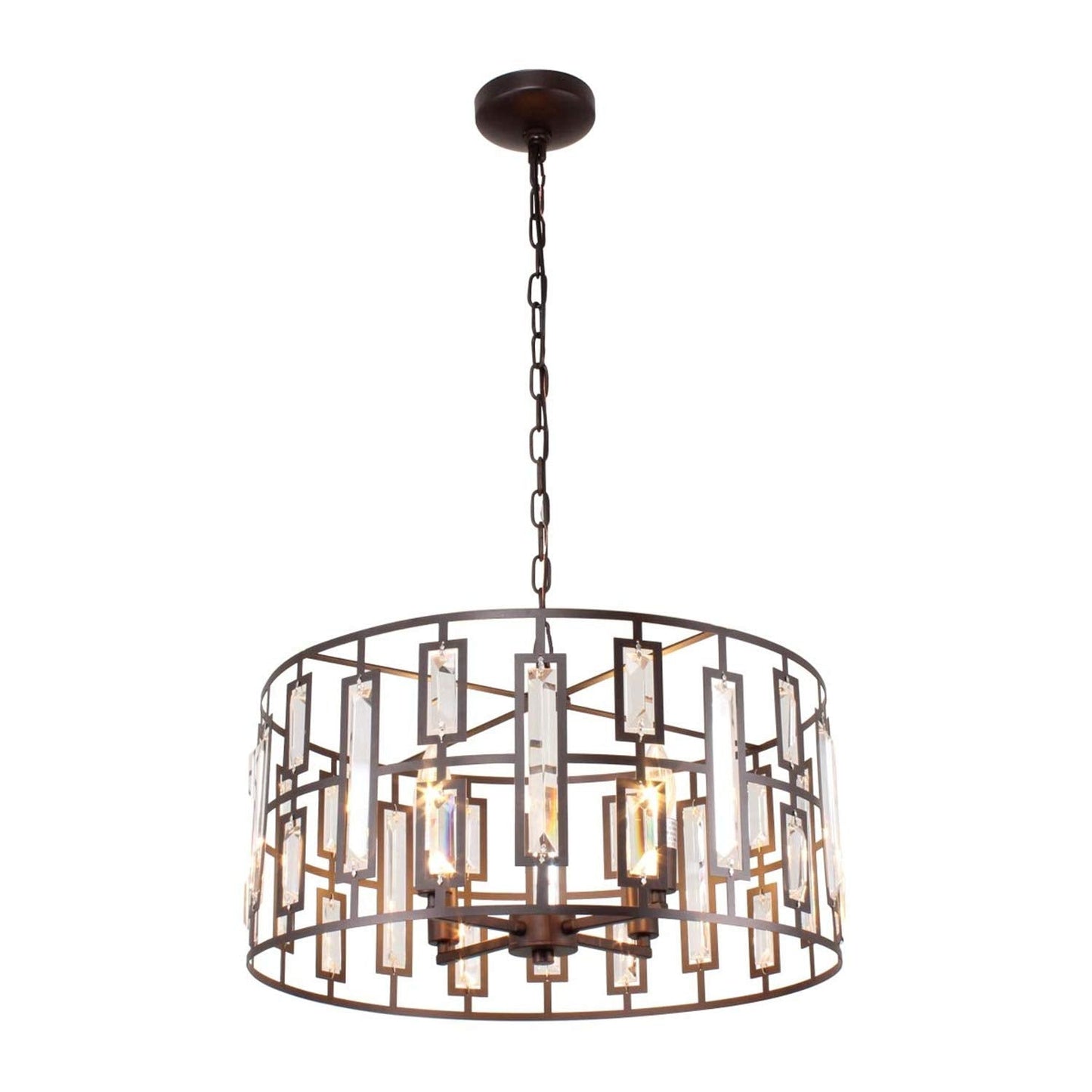 Chloe Up Facing Pendant Light, Alloy Steel, Oil Rubbed Bronze, Model CH7R038RB20-UP4